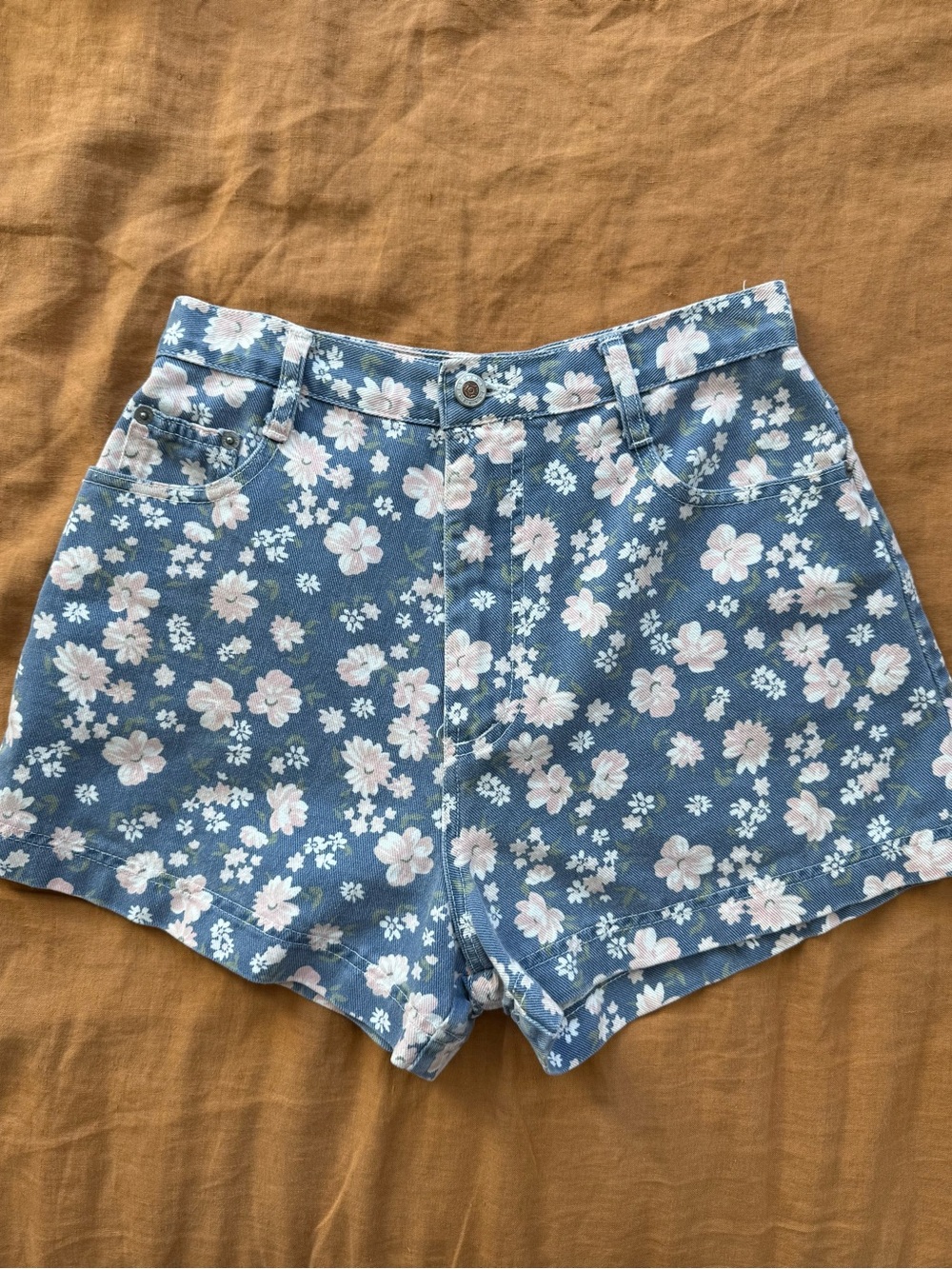 Vintage Steel Jean Floral Shorts